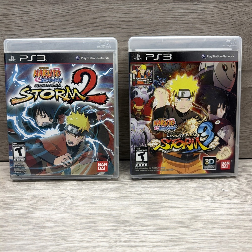 Naruto Shippuden: Ultimate Ninja Storm 2 And 3 Playstation 3 PS3 Fighting CIB